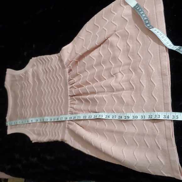 ROMEO + JULIET COUTURE Pinkish Peach Chevron Sweater Mini Dress-EUC-Sz XS - Picture 13 of 15